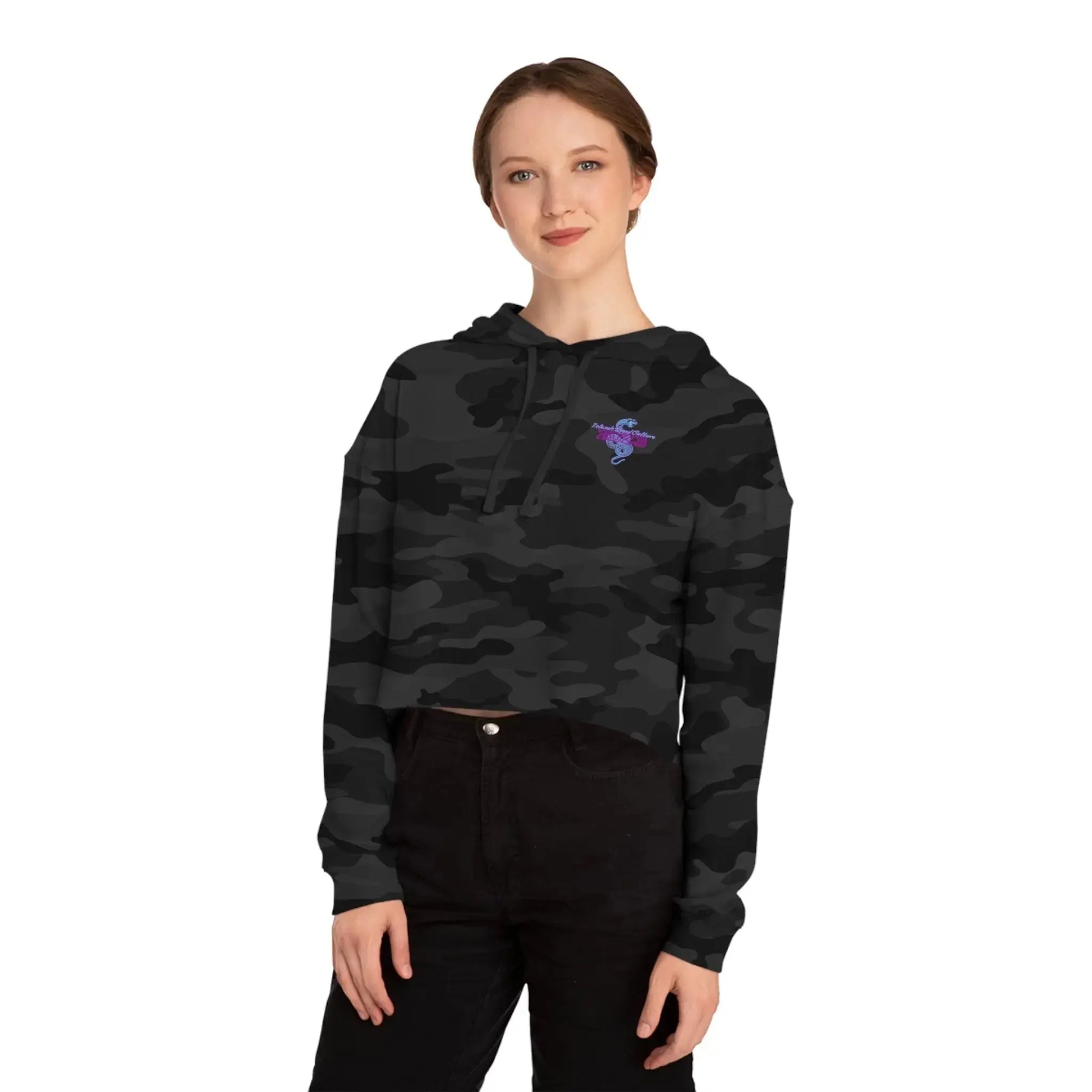 IBC Neon Snake Women's Cropped Hoodie - Islands Breed Culture