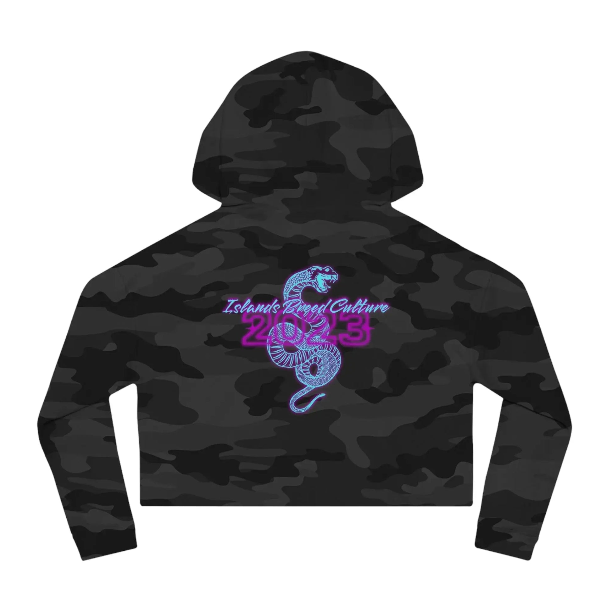 IBC Neon Snake Women's Cropped Hoodie - Islands Breed Culture