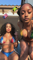 Puerto Rican Flag Gradient String Bikini